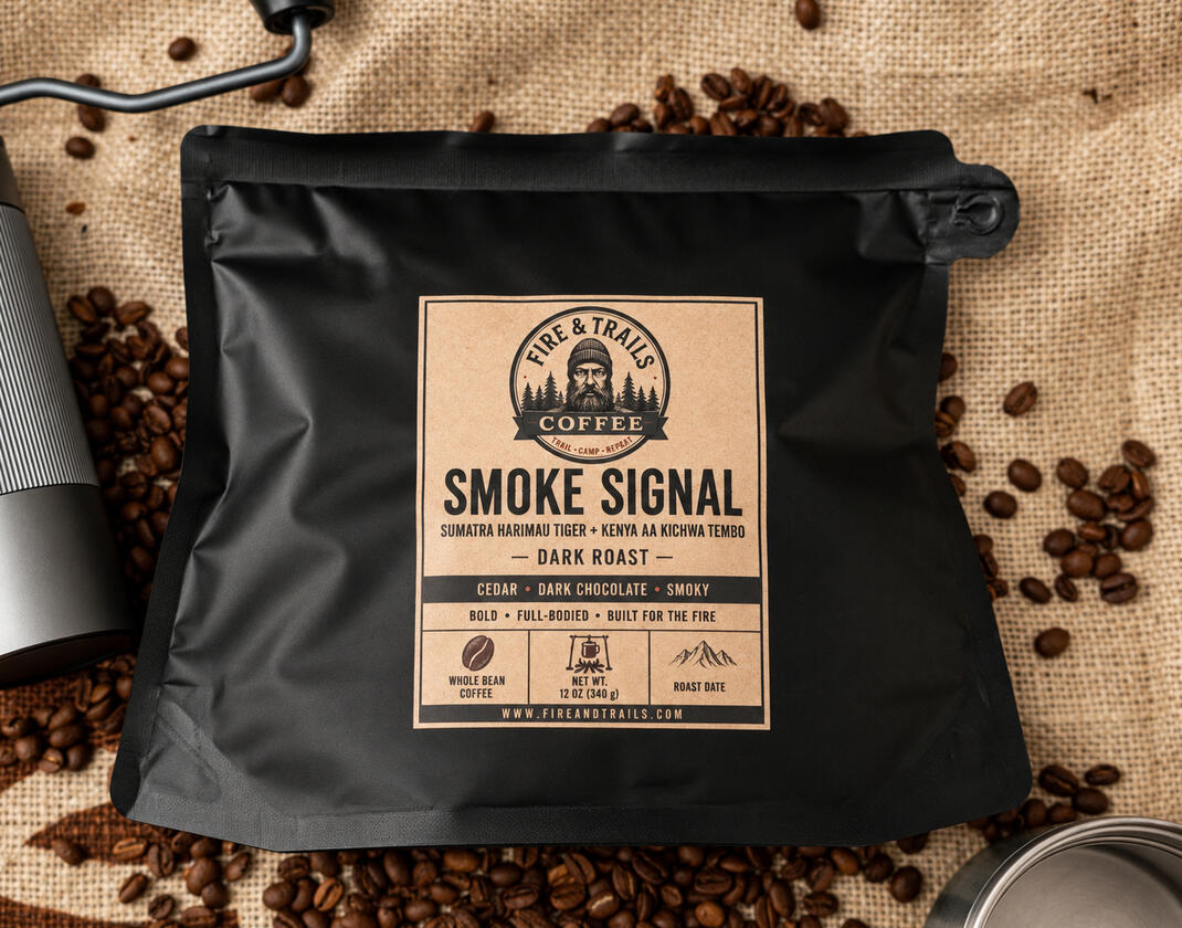 Bold dark roast with a smoky finish